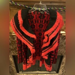 RARE FIND - Radzoli Ruffled Sweater w/ Zipper